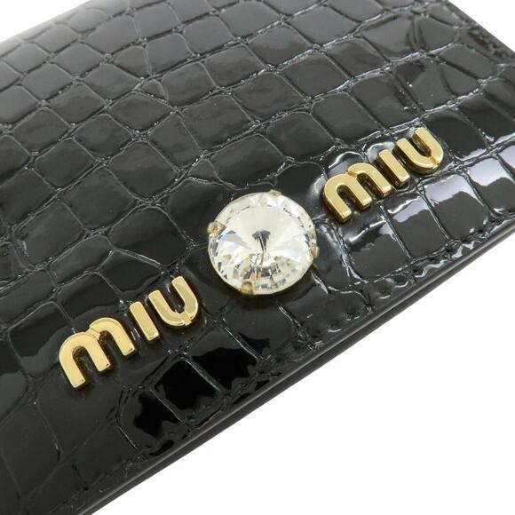 MIU MIU embossed patent leather bi-fold compact wallet - Picture 6 of 8
